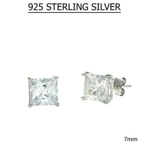 Sterling Silver Square Stud Earrings